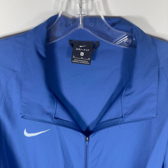Vintage 90s Nike Dri-Fit Blue Full Zip Collared Windbreaker Jacket Men's Size XL - Picture 4 of 4